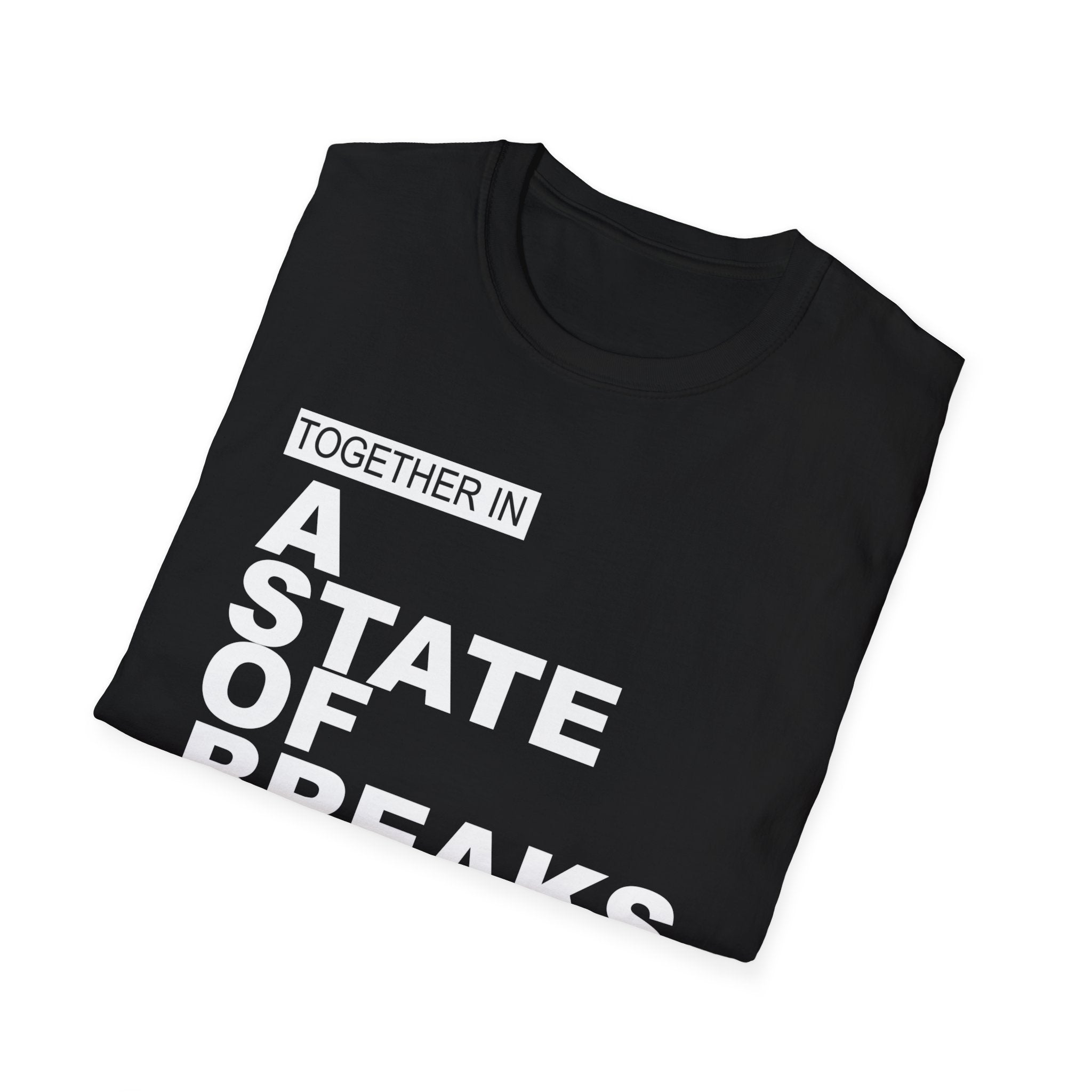 Together In Minimalist White Tee — 'TOGETHER IN' Small Chest Text T-Shirt