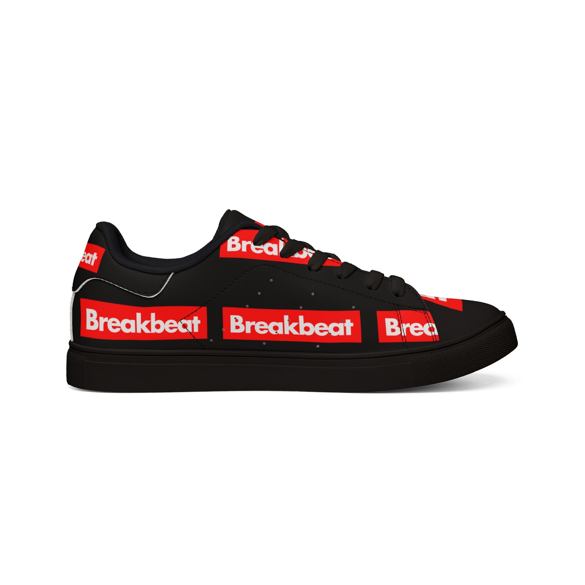 Breakbeat Leather Sneakers — Men’s Low-Top Music-Inspired Shoes