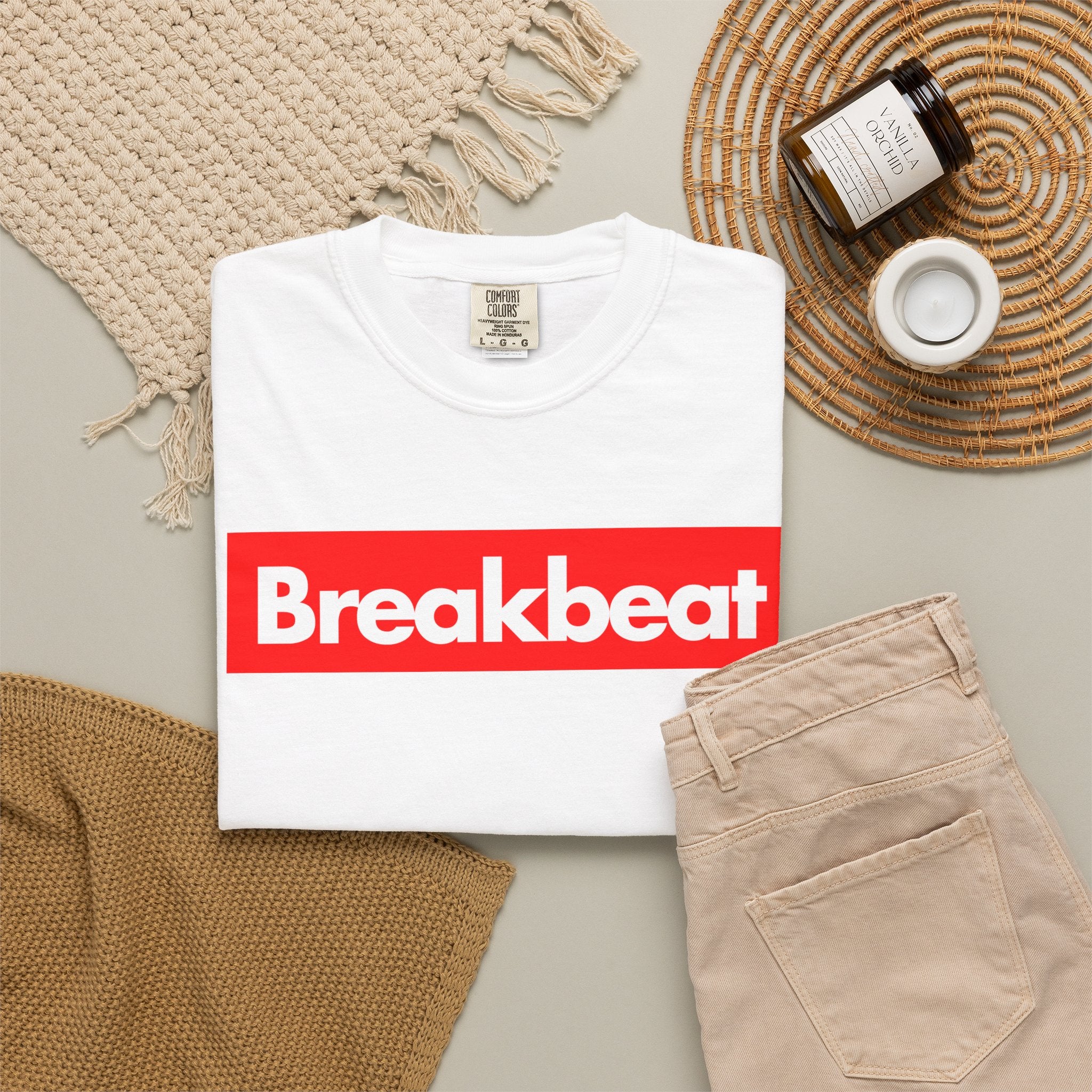 Breakbeat T-Shirt | Red Logo Music DJ Electronic Dance Tee