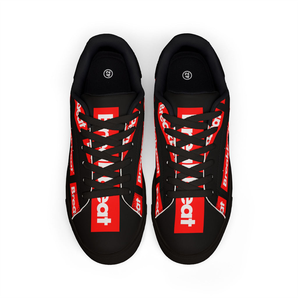 Breakbeat Leather Sneakers — Men’s Low-Top Music-Inspired Shoes