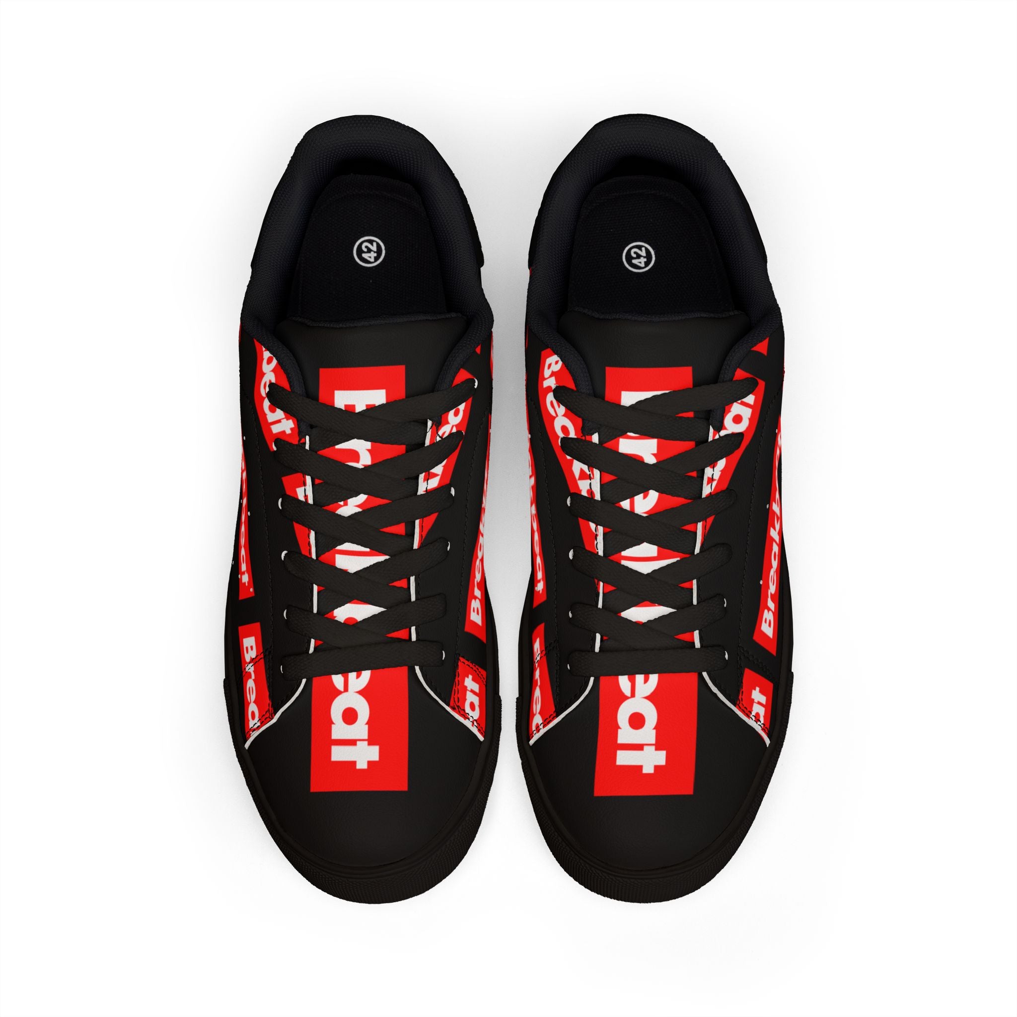 Breakbeat Leather Sneakers — Men’s Low-Top Music-Inspired Shoes
