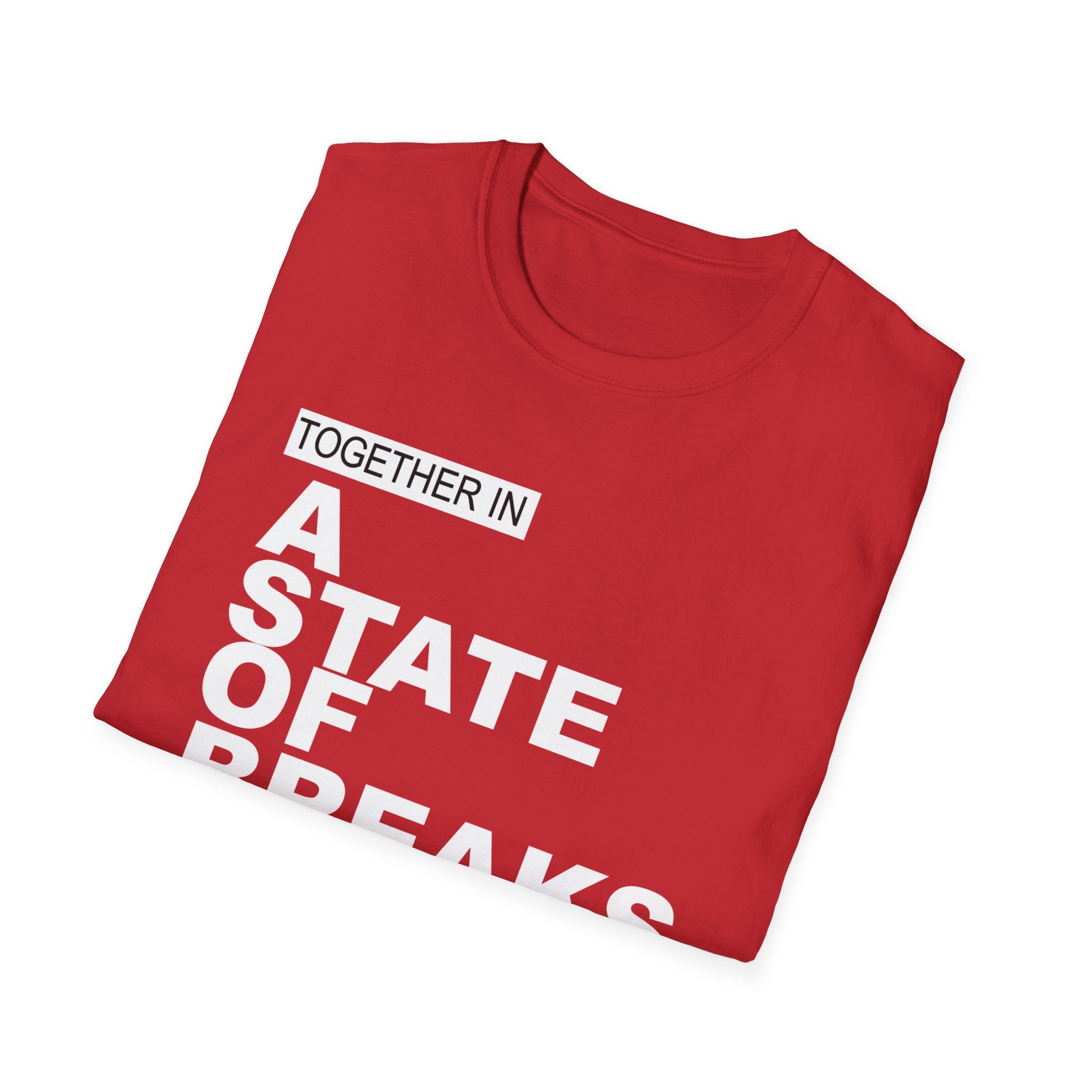Together In Minimalist White Tee — 'TOGETHER IN' Small Chest Text T-Shirt