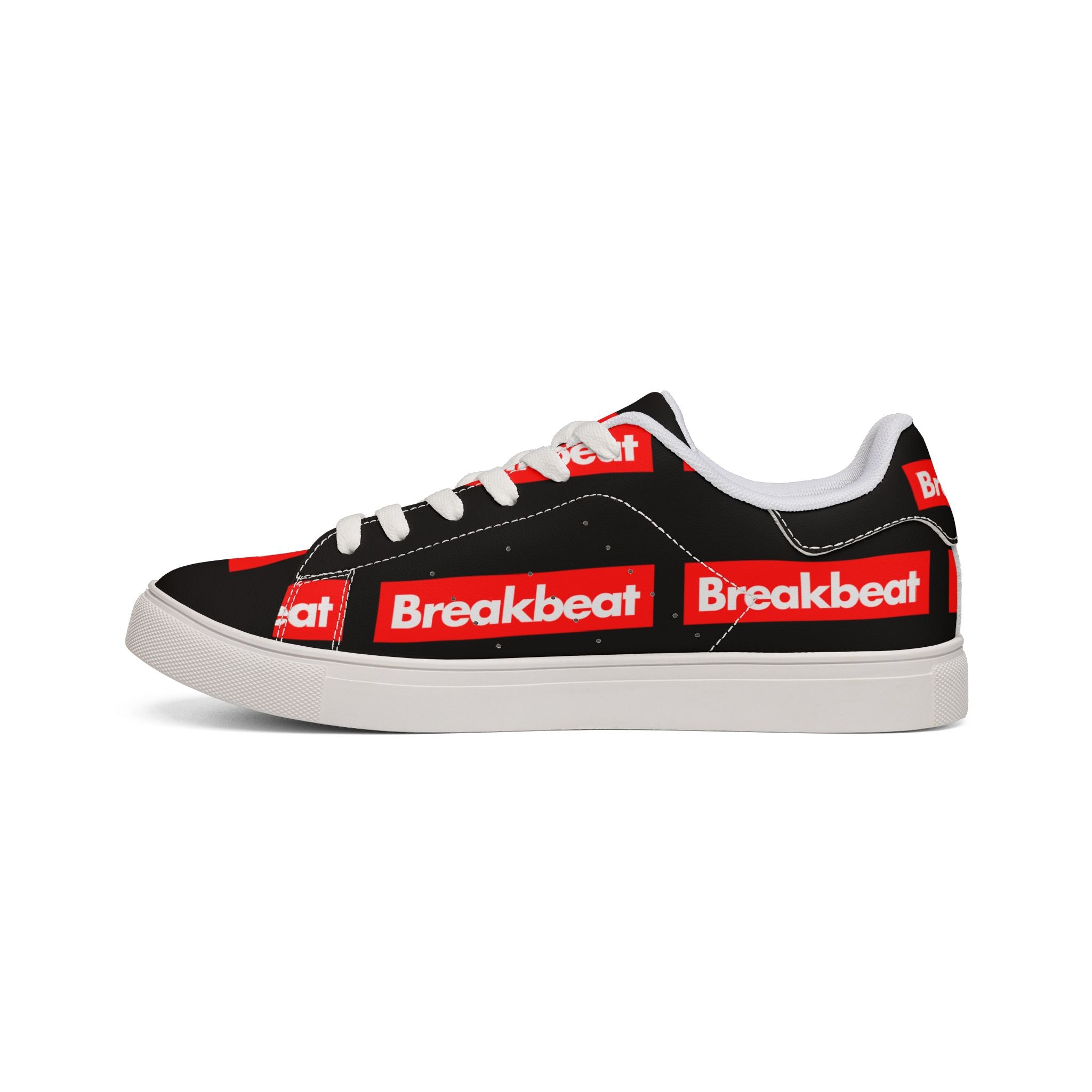 Breakbeat Leather Sneakers — Men’s Low-Top Music-Inspired Shoes