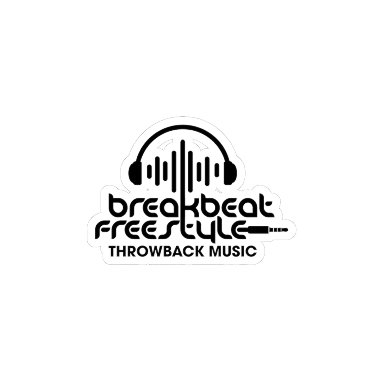 Breakbeat Freestyle Kiss-Cut Sticker — Throwback Music Logo Decal