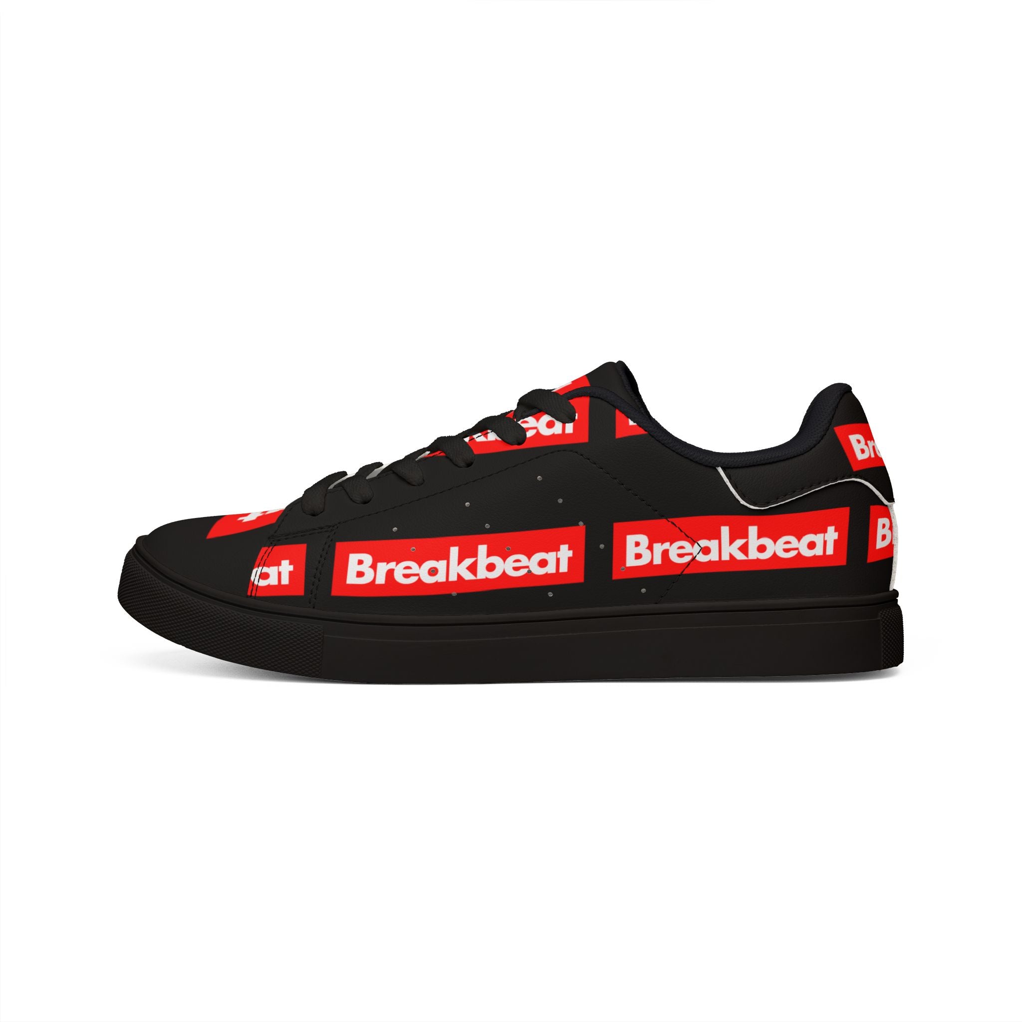 Breakbeat Leather Sneakers — Men’s Low-Top Music-Inspired Shoes