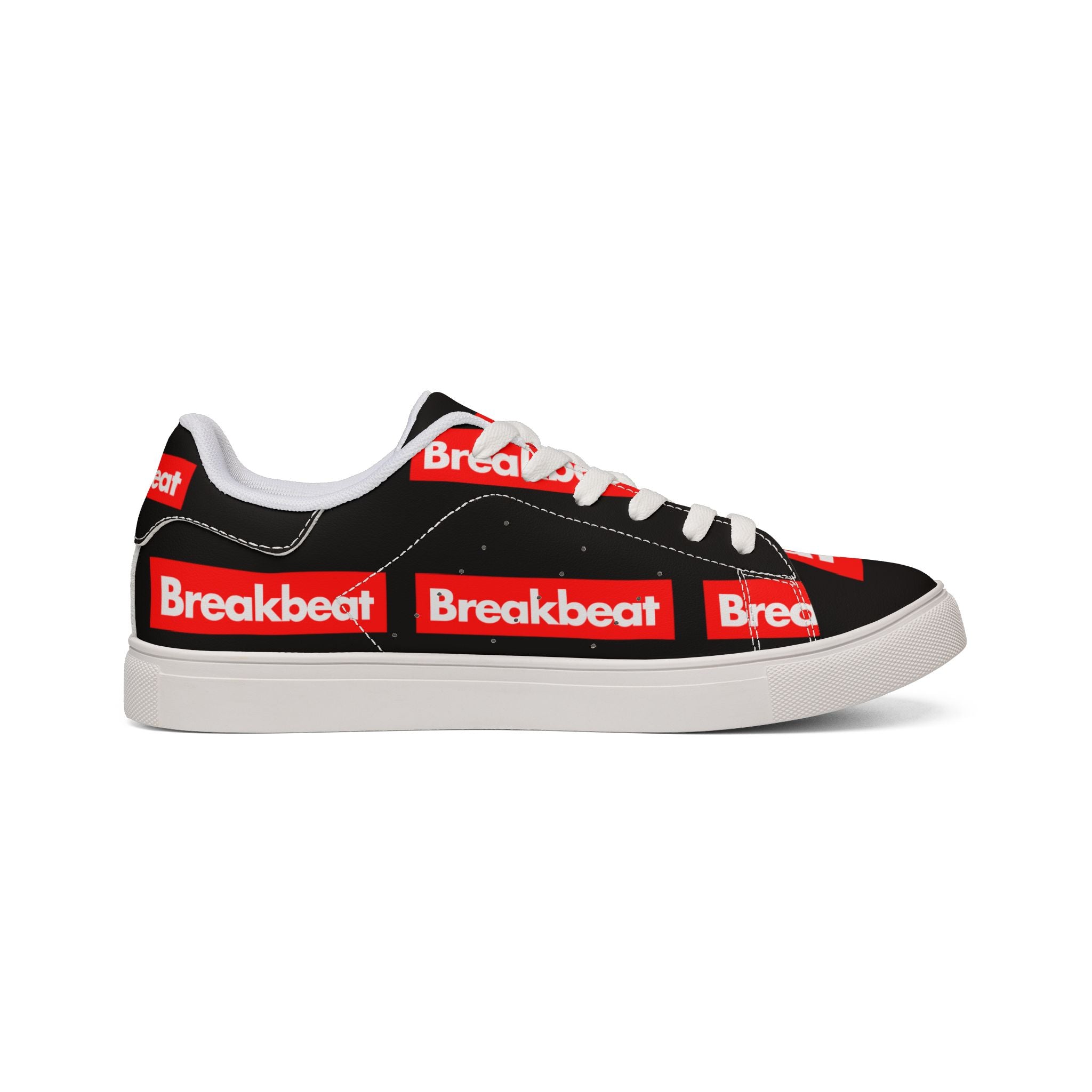 Breakbeat Leather Sneakers — Men’s Low-Top Music-Inspired Shoes