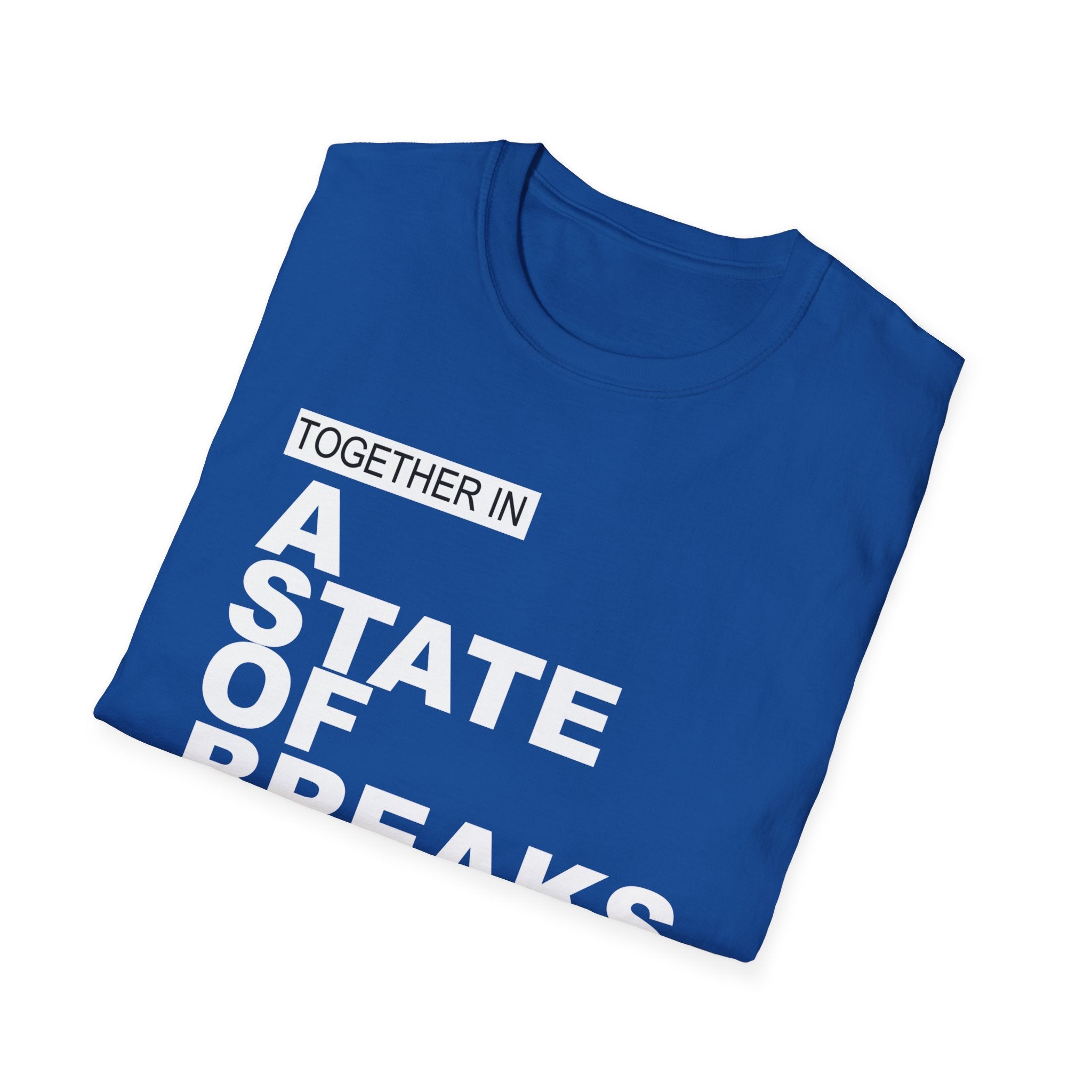 Together In Minimalist White Tee — 'TOGETHER IN' Small Chest Text T-Shirt