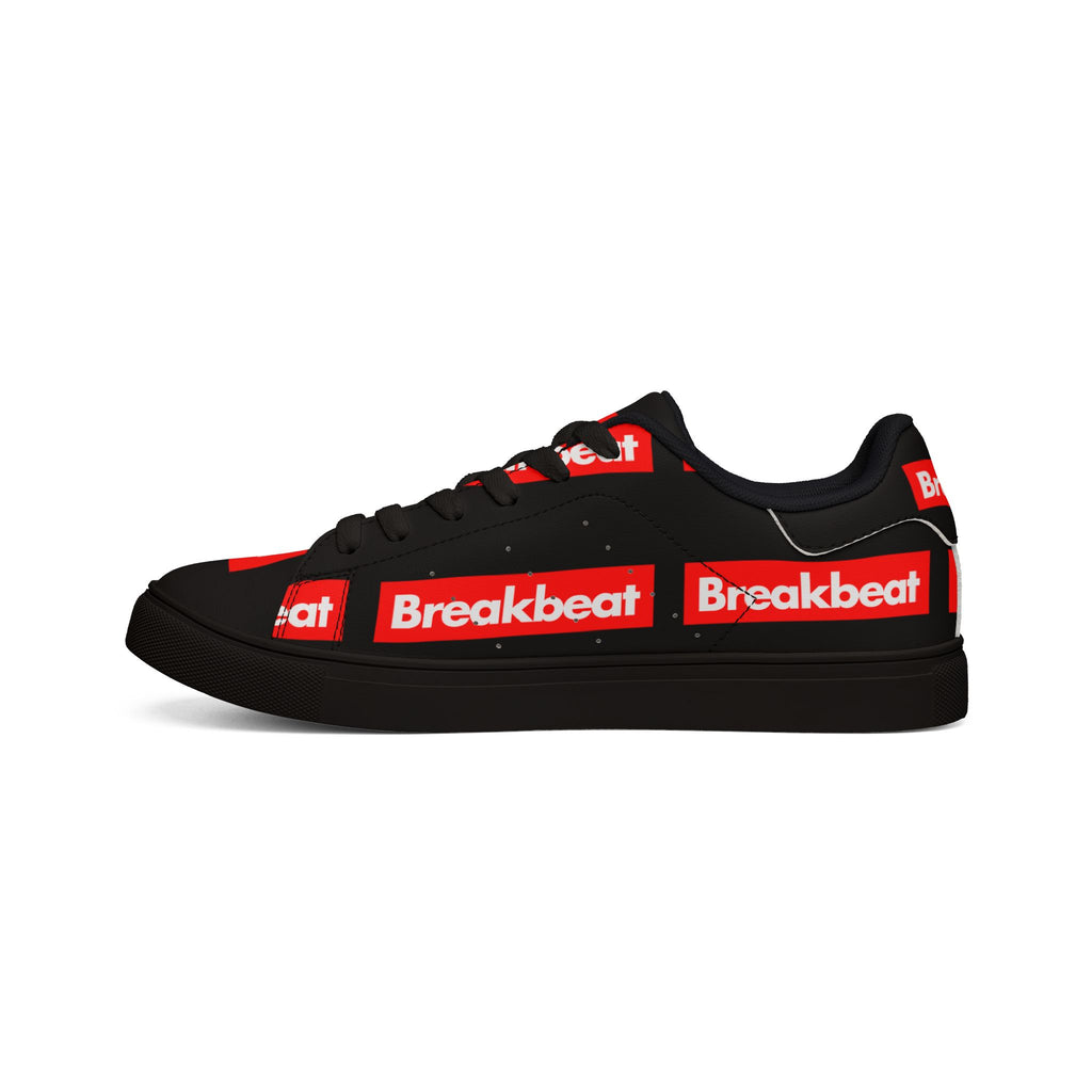 Breakbeat Leather Sneakers — Men’s Low-Top Music-Inspired Shoes