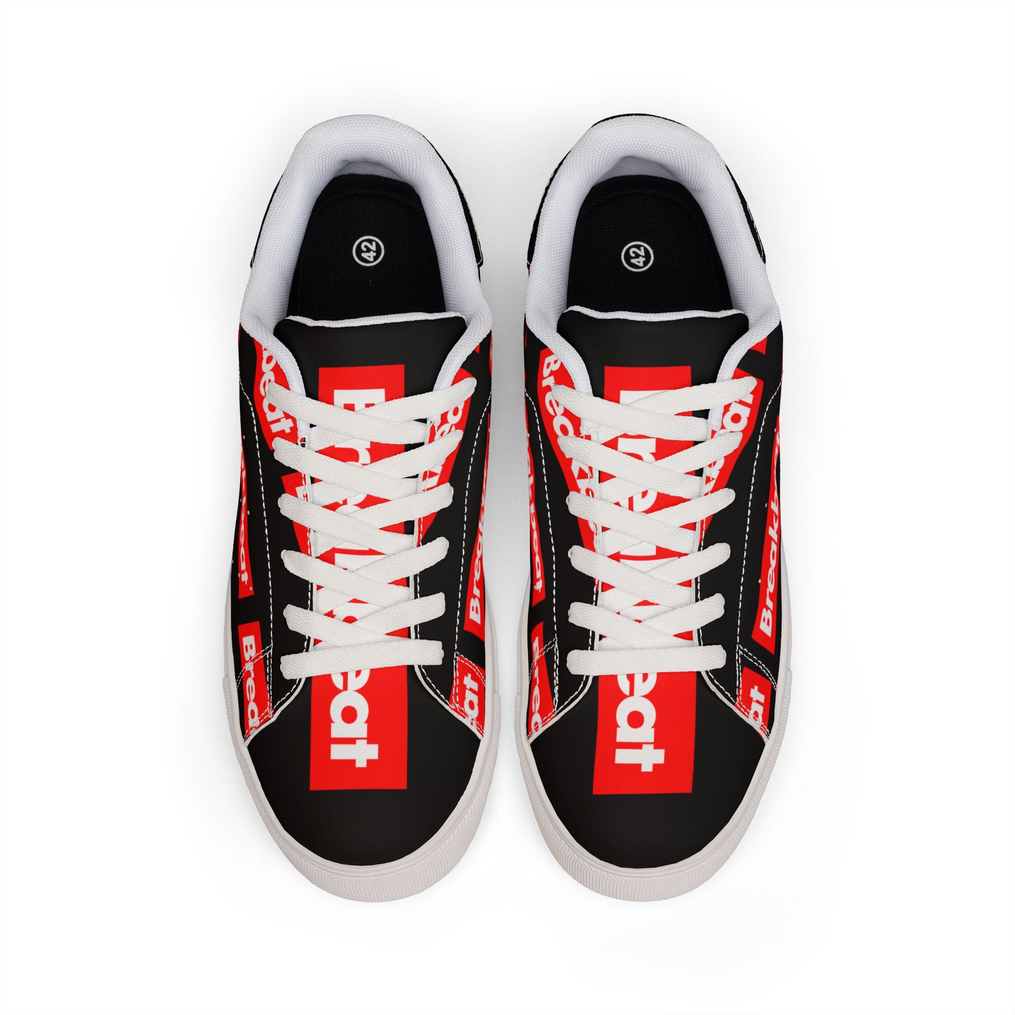 Breakbeat Leather Sneakers — Men’s Low-Top Music-Inspired Shoes
