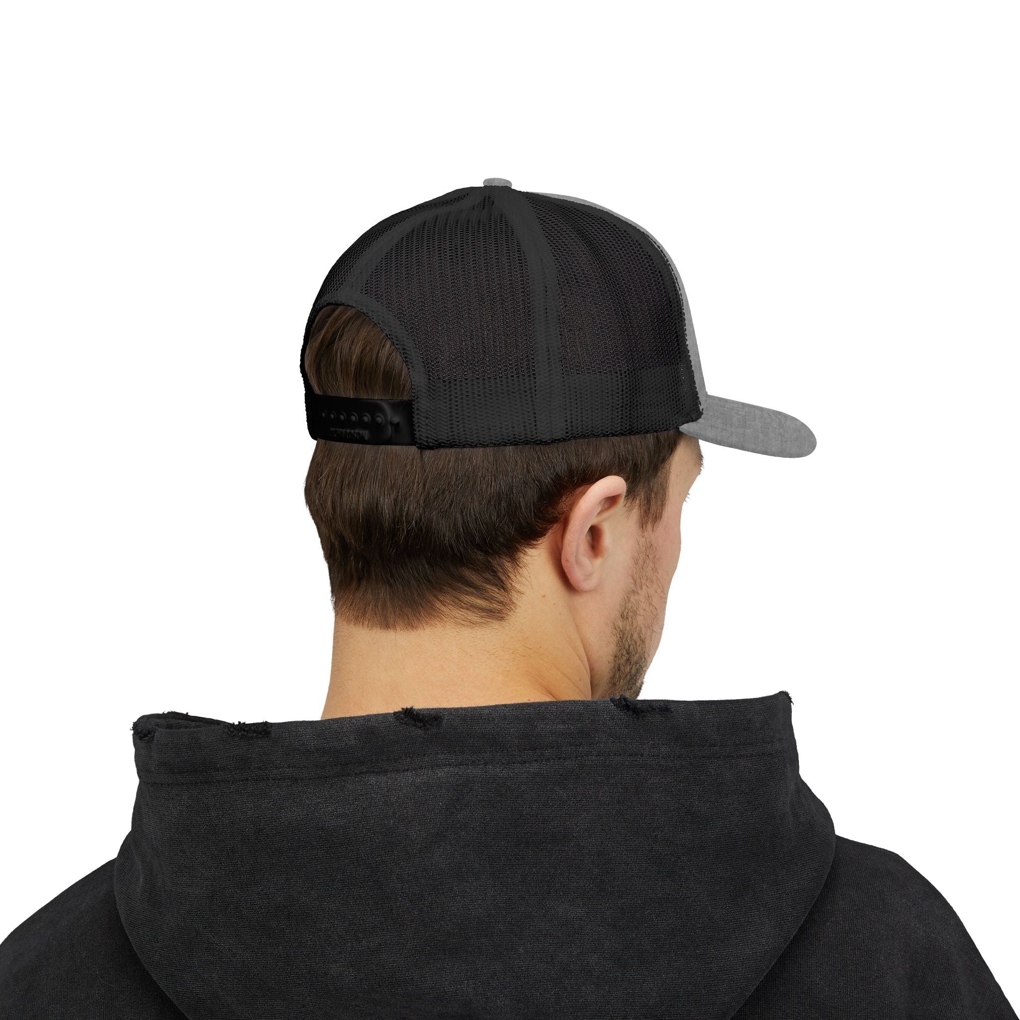 Breakbeat Music Trucker Cap — Retro Headphones Logo Snapback